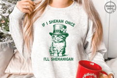 St. Patrick's Day Cat SVG|Lucky Irish Shamrock Shenanigans Product Image 2