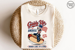 Patriotic Cowboy Hot Dog 4th of July Giddy Up America 1776 Product Image 2
