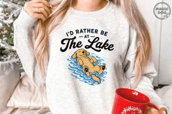 I'd Rather Be At The Lake|Golden Retriever Lake Summer Dog Product Image 3