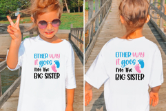 Either Way It Goes I'm the Big Sister|Gender Reveal SVG Product Image 4