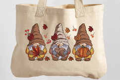 Three Fall Gnomes. Machine Embroidery Product Image 2