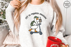 Funny Goose Scooter Meme|Emotional Regulation, Mental Health Product Image 3