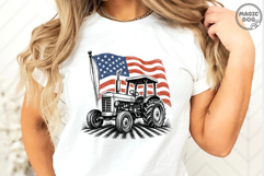 4th of July Patriotic Tractor American Flag Farm USA Farmer Product Image 5