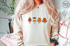 Cute Autumn Friends Doodle Pumpkin Spice Coffee Cozy SVG Product Image 3