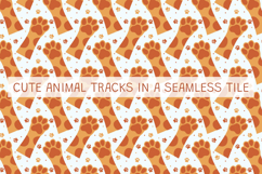 Cute Paw Tracks Seamless Pattern Design Product Image 2