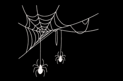 Spider Web with Spiders, Halloween Machine Embroidery Product Image 2