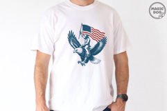 Patriotic Cowboy Eagle Rider American Flag|4th of July SVG Product Image 3