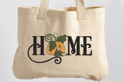 HOME Sign with Pumpkin, Machine Embroidery Design Product Image 2