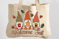 Three Fall Gnome, Fall Vibes, Machine Embroidery Design Product Image 2