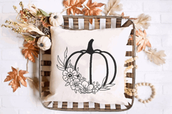 Floral Pumpkin Embroidery Design Product Image 2