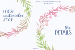 Green and Pink Spring Watercolor Wreaths Product Image 2