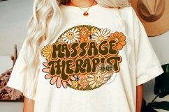 Massage Therapist Png Retro Groovy Floral Sublimation Design Product Image 3