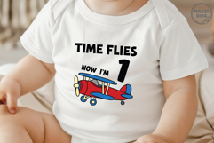Airplane Birthday SVG|Time Flies Now I'm 1|Pilot Theme Party Product Image 2