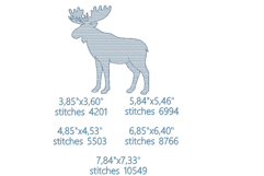 Moose Embroidery Design, Woodland Animal Product Image 2