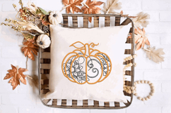 Floral Pumpkin Embroidery Design Product Image 2