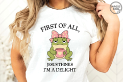 Christian Frog SVG: Jesus Thinks I'm A Delight Faith Quote Product Image 5