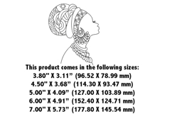 African Woman Machine Embroidery Design Product Image 2