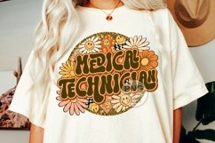 Med Tech Png Medical Technician Retro Groovy Floral Leopard Product Image 3