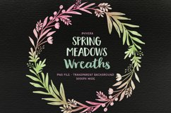 Green and Pink Spring Watercolor Wreaths Product Image 3