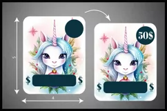 Christmas Money Card Template PNG I Unicorn Card Holders Product Image 2