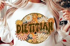 Dietitian Png Nutritionist Retro Groovy Floral Leopard Product Image 1