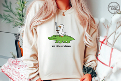 We Ride At Dawn Funny Goose and Alligator|Meme Animal Quote Product Image 2