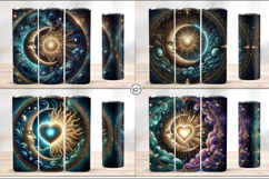 4 Celestial Tumbler Wrap. Day and Night 20 oz PNG Product Image 2