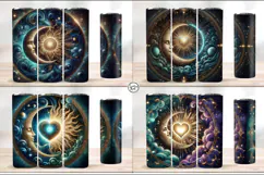 4 Celestial Tumbler Wrap. Day and Night 20 oz PNG Product Image 2