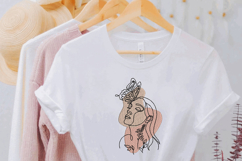 Woman Face with butterfly. Machine Embroidery Design Product Image 2