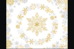 Gold Silver Snowflakes Frames and Cliparts Product Image 4