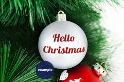 White Bauble Mockup, Round Christmas Ornament Mock up PSD Product Image 2