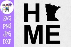Minnesota US State with HOME - 50 States SVG Product Image 1