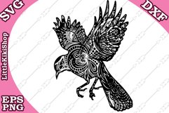 Zentangle bird Svg, Mandala Bird Svg,Zentangle animal Svg Product Image 1