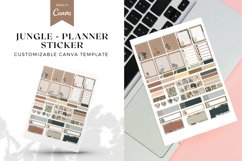 Jungle- PLANNER STICKER, Canva Template Product Image 1