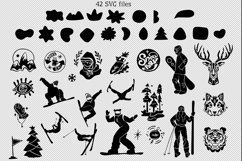 WINTER NATURE &amp; ACTIVITY.Snowboard,ski,animals and mountains Product Image 12