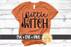 Little Witch - Funny Halloween SVG PNG DXF Cut Files Product Image 1