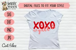 XOXO Y'all - Love - Valentine Heart SVG Cut File Product Image 1