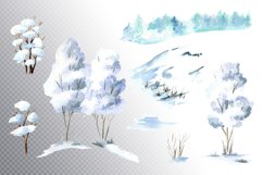 Winter constructor. Watercolor elements set Product Image 2
