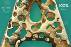 Full Of Holes - Golden 3D Lettering Product Image 2