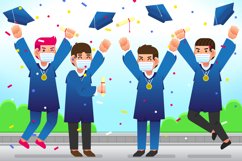 Graduates Wearing Medical Masks Product Image 1