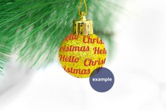 Gold Glitter Ornament Mockup, Glitter Bauble Mockup PSD Product Image 3