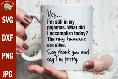 Funny mom svg, tiny humans svg dxf, shirt pajamas cut file Product Image 1
