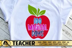 100 Days Of School SVG Teacher SVG Teacher Life SVG Cut File Product Image 1