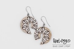 Swirl Bead Abstract Laser Engraved Earring Download Product Image 2