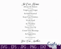 Bible Family Rules Christian Farmhouse Home Sign Svg Product Image 2