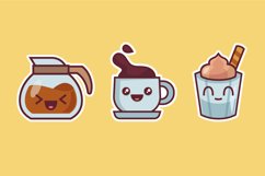 Coffee Sticker illustrations Product Image 1