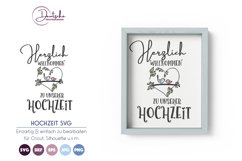 Hochzeit SVG | Herzlich Willkommen SVG Product Image 1