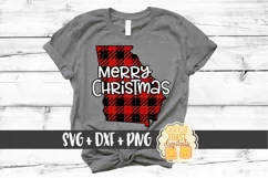 Georgia - Buffalo Plaid State - SVG PNG DXF Cut Files Product Image 1