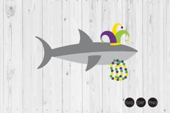 Mardi Gras Shark SVG Product Image 1