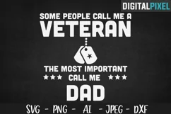 Some People Call Me A Veteran SVG PNG DXF Circut Cut Veteran Product Image 2